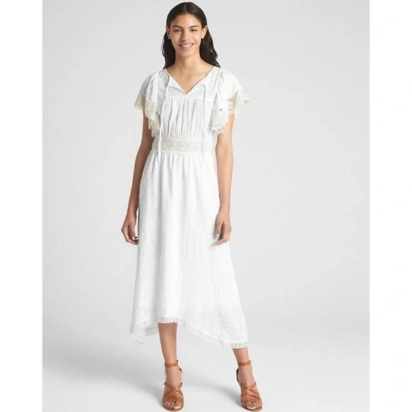 GAP | Dresses | Gap White Crochet Lace Flutter Sleeve Midi Dress S Nwt | Poshmark GAP | Dresses | Gap White Crochet Lace Flutter Sleeve Midi Dress S Nwt | Poshmark
